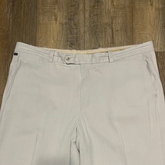 Tommy Bahama Mens Silk Dress Pants 40X34 (90% Silk 10% Cotton) Beige Classic - Picture 3 of 8